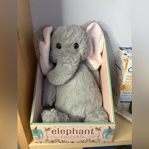 Gray Elephant Plush lavender scented heating pad